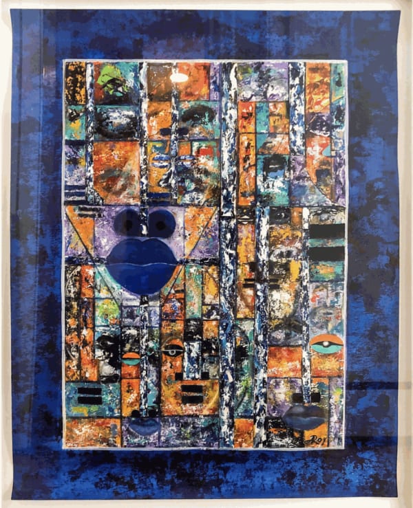 Ancestral Ruminations © Alvin Roy 2022. oil paint on paper, 22" x 18" inches