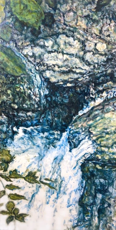 Dion Yannatos, Stream Side, 2024, 32 x 16 in