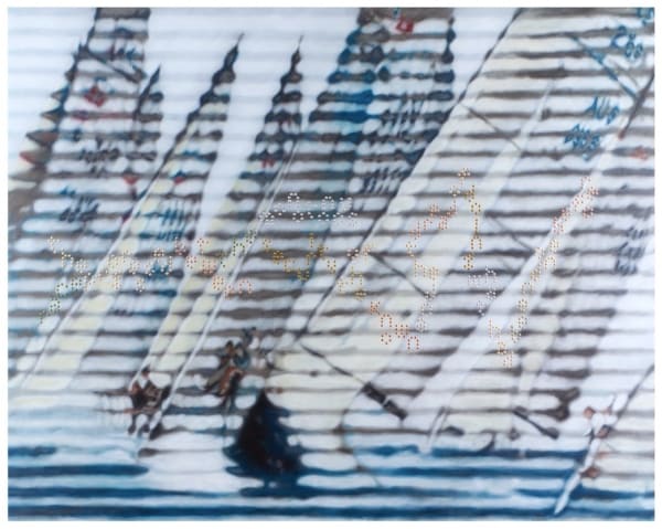 Raúl Cordero Untitled (The race progressed between the monotonous security of the known and the dread of doing what had been done before...), 2017 oil, wax and polyester on canvas 195 x 250 x 3.8 cm (76.8 x 98.4 x 1.5 in.)