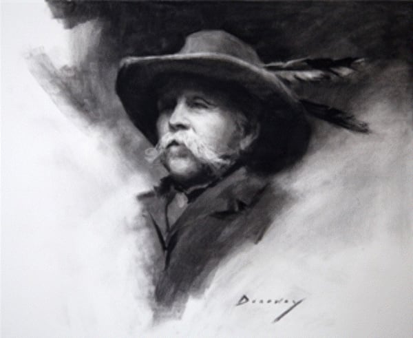 Painting the Portrait in Charcoal using Both Dry and Wet Alla Prima Techniques