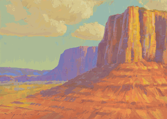 Landscape Painting in Gouache
