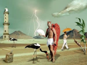 Christiane Draffhen The Red Angel 2011 Oil on Canvas