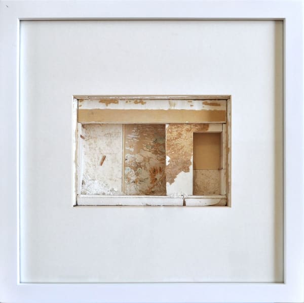 AURIGA 09, 2022, wallpaper, wood, iron and pladur, 12 x 12 x 3 Inches