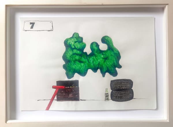 Paco Marcial, Sitting on Tyre's watching time go by, 2022