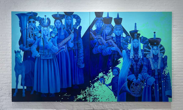 Zayasaikhan Sambuu, Return of the Forebears (Diptych 2), 2020-2022