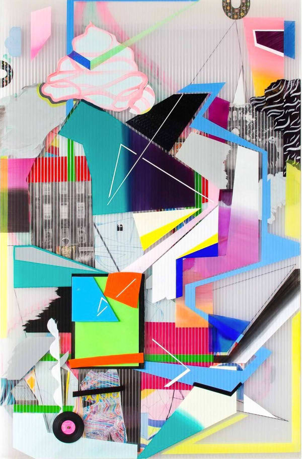 Cover and Protect, 2015 Mixed media on triplewall 152.4 x 101.6 x 2.5 cm