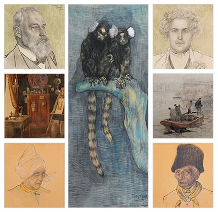 Image of artworks in Dutch Drawings from the 17th to 20th century exhibition