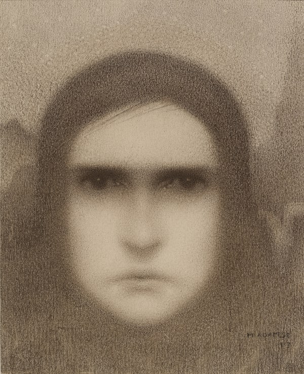 Marinus Adamse (1891-1977) Head, 1917, colored crayon on paper