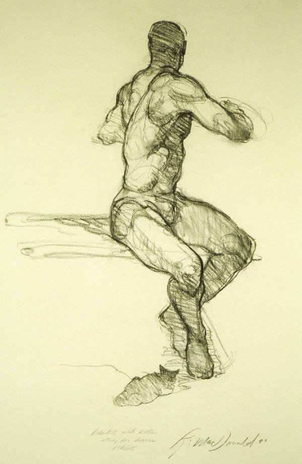 Richard MacDonald, Athlete with Kitten, Archival Print