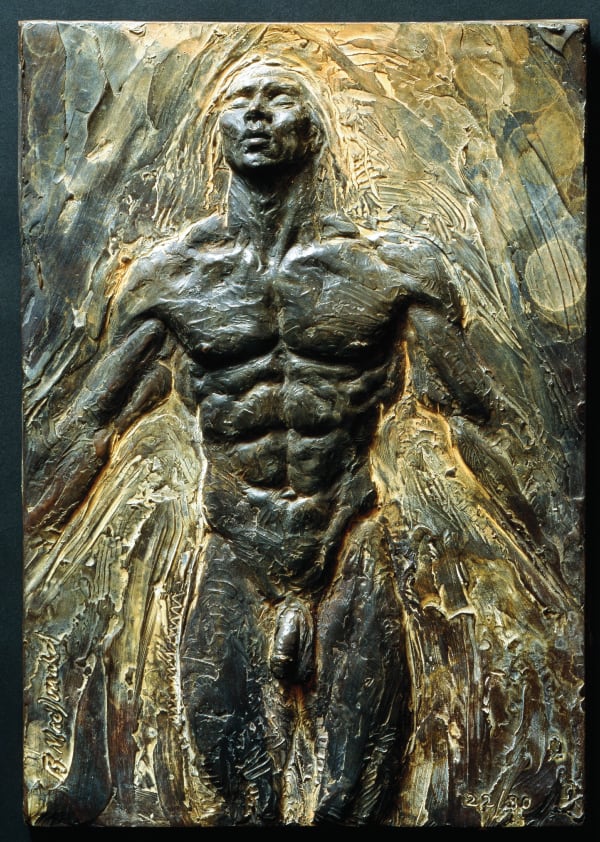 Richard MacDonald, Male Nude Athlete, Bas Relief I, 1997