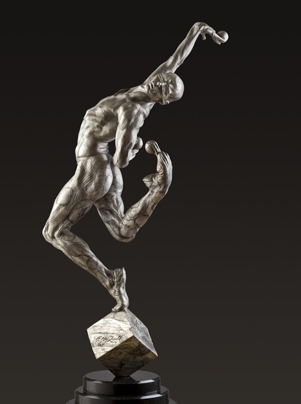 Richard MacDonald, Leap of Faith, Third Life, Platinum, Artist Proof, 2010