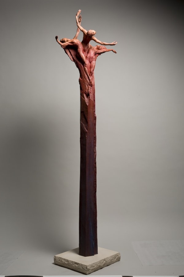 Richard MacDonald, Three Graces, Column, Half life, Red, 2015