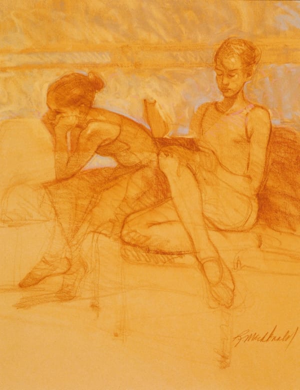 Richard MacDonald, Sisters Waiting, Serigraph, 2012
