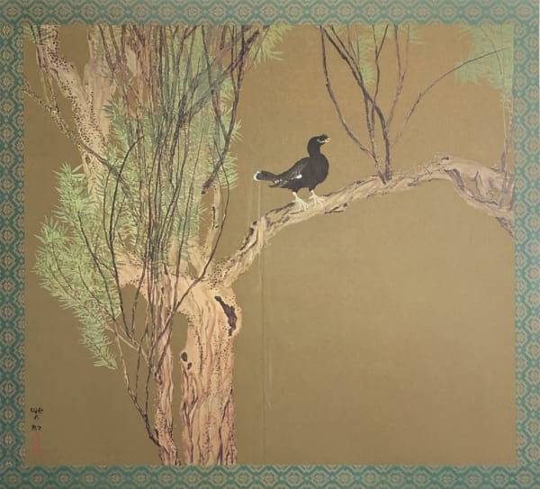 Shiko Imamura - Magpie on a Purple Willow
