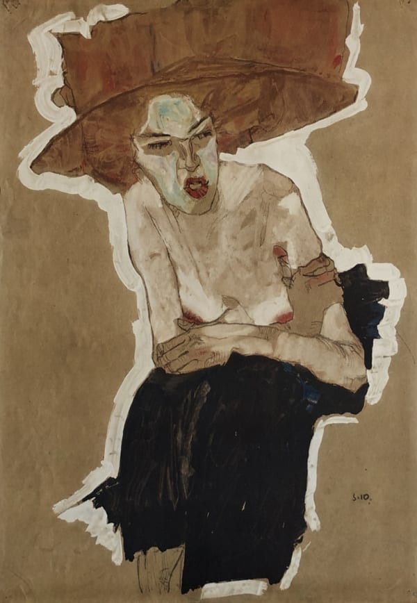 Egon Schiele - Untitled (People Hugging), 1918