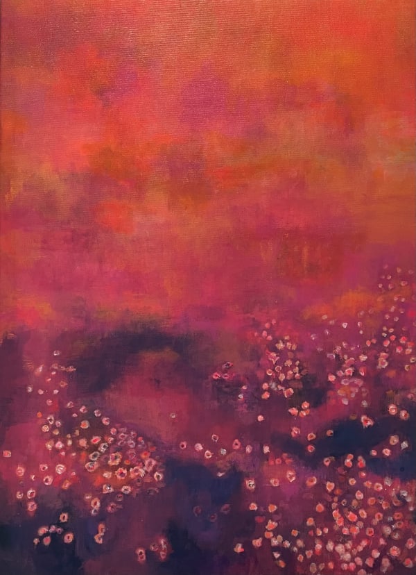 buy art artwork Jane Keenan Designer Maud Aberdeenshire original exhibition Summer Haze alchemist gallery dingwall pink poppy field