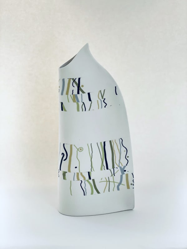 buy ceramics carol sinclair continuum exhibition alchemist gallery dingwall handmade ceramics forfar scotland slab technique inlay after the storm teardrop vessel