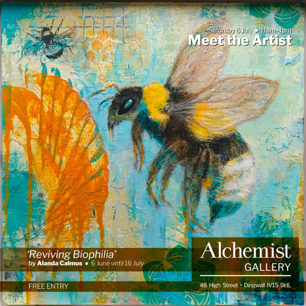 alanda calmus art artwork meet the artist exhibition alchemist gallery dingwall reviving biophilia