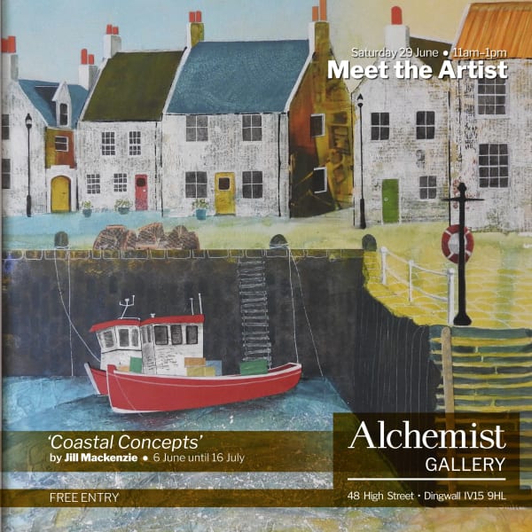 jill mackenzie art artwork meet the artist exhibition alchemist gallery dingwall coastal concepts
