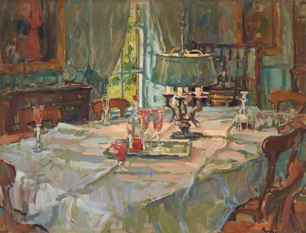 Dining Table with French Lamp