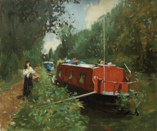 Red Canal Boat