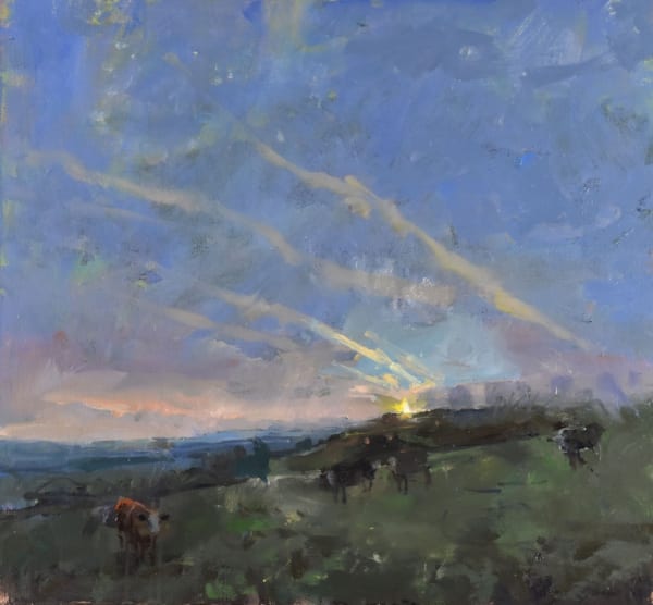 Eggardon, Cattle and Western Sky