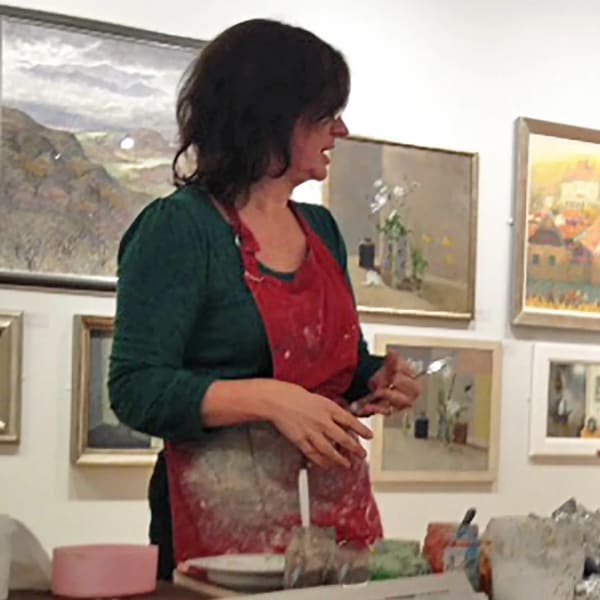 Egg Tempera painting demo with Ruth Stage