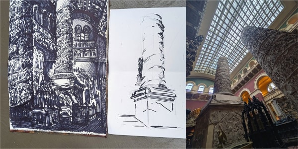 Explore and draw Art and Architecture: First 1-day workshop with Neil Pittaway