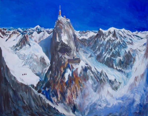 Looking across to Aguille du Midi
