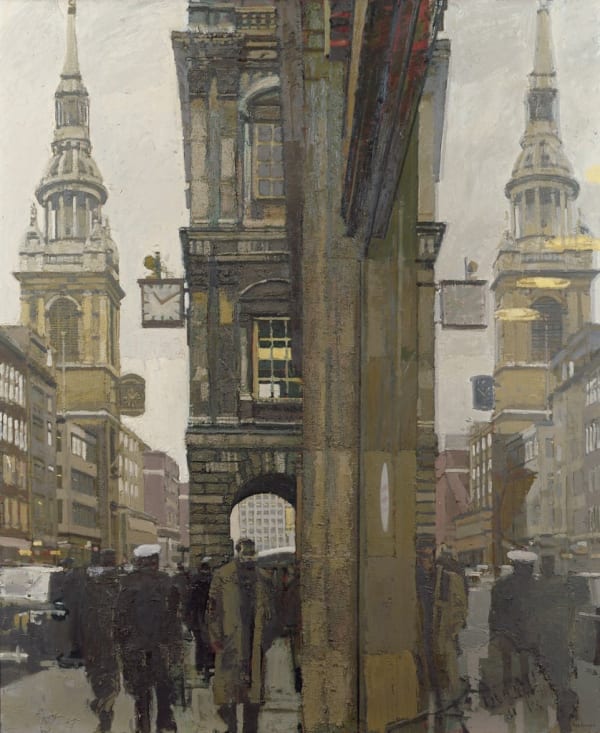 'Cheapside 10.10am, 10th of February 1970' (oil on canvas), courtesy of Manya Igel Fine Arts, London / Bridgeman Images
