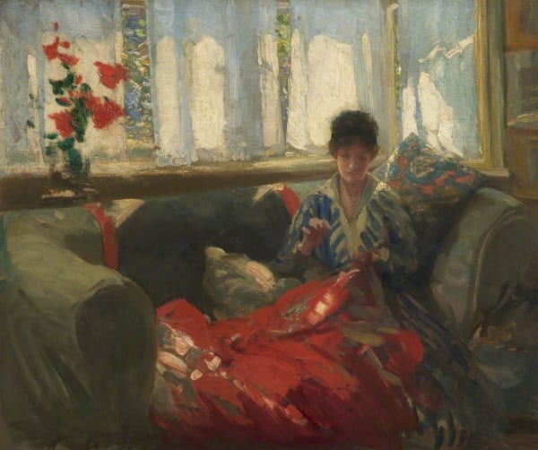Woman Sewing by Philip Wilson Steer