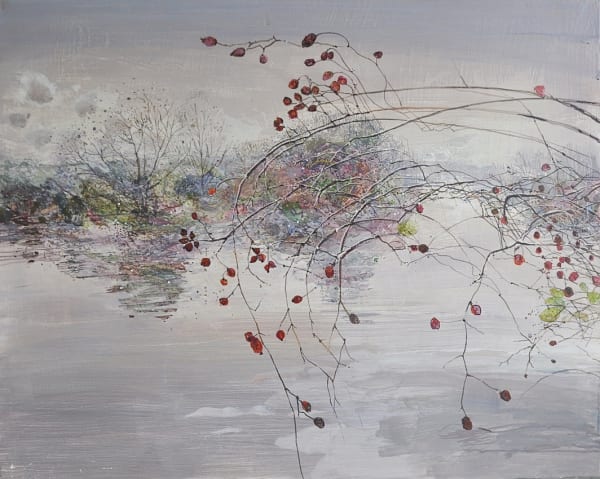 Thicket with Rosehips by Ruth Stage NEAC