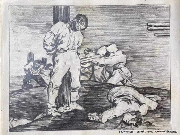 Drawing after ‘This Can Not Be Seen’ by Goya (1993)