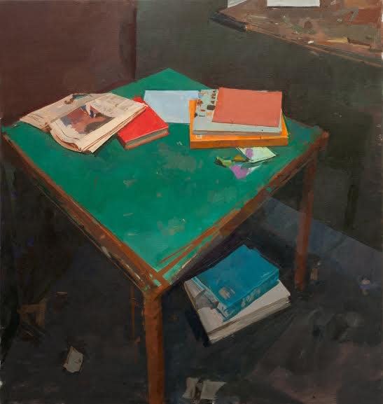 Books on a Card Table by Alex Fowler