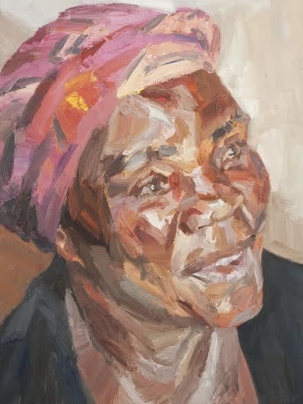Ene, Traditional Healer, oil on canvas