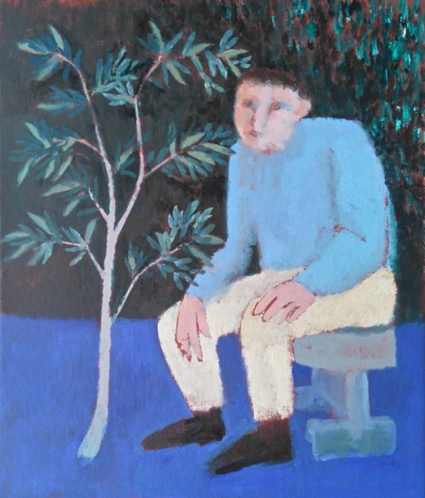 A Man Looking at a Small Tree by Richard Sorrell