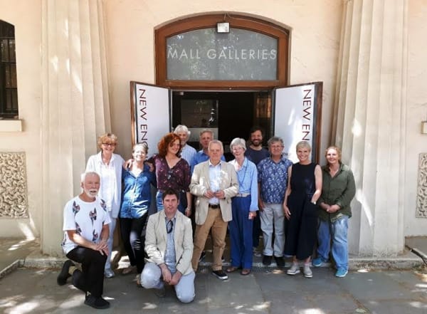 NEAC Executive Committee outside Mall Galleries, London - just before the AGM held on the 24 June 2018