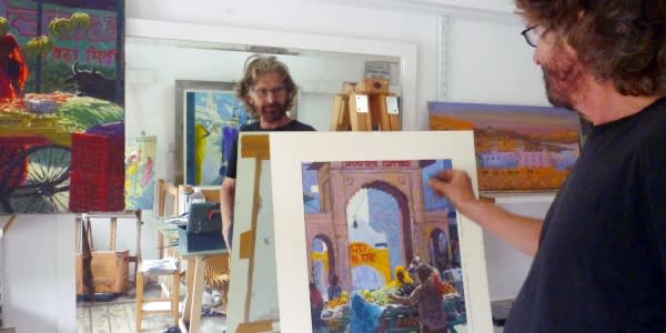 Patrick in his studio