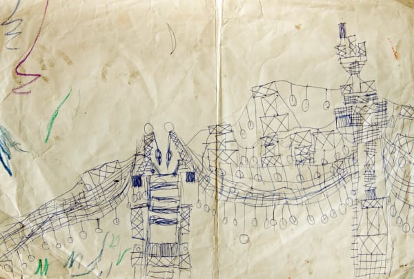 Drawing of the Humber Bridge by Neil aged 6 years old