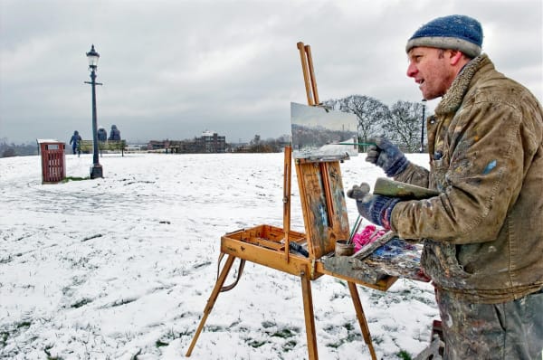 Peter painting plein air