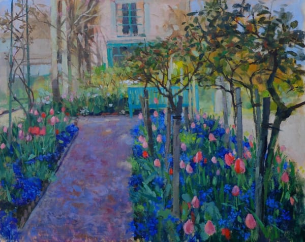 Tulips and Forget-me-nots at Giverny