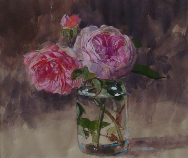Two Roses in a Jam Jar