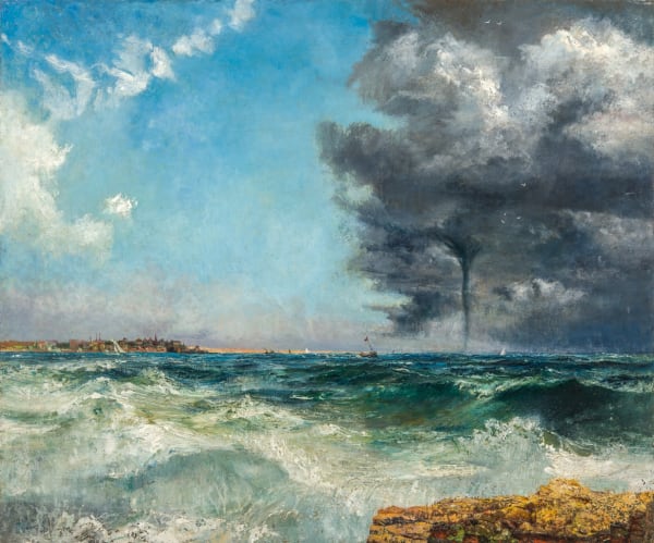 'Waterspout on the Solent' (1954), oil on canvas, 51 x 61 cm, Collection: Cartwright Hall Art Gallery, Bradford, Photo by Paul Carter, © Bradford District Museums and Galleries / Richard Eurich Paintings