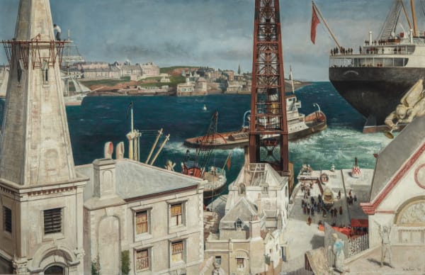 'Departure' (1959), Oil on canvas, 78.7 x 121.9 cm, Private Collection, UK, Photo by Paul Carter, © Richard Eurich Paintings