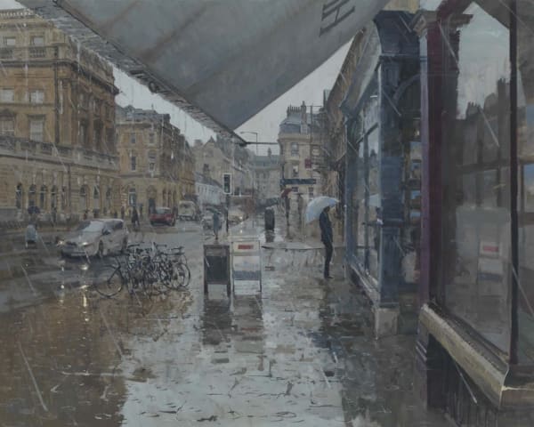Winner of The NEAC Critics' Prize AND The Winsor & Newton Award: Peter Brown, 'Absolutely Chucking It Down George Street, Bath 2016'