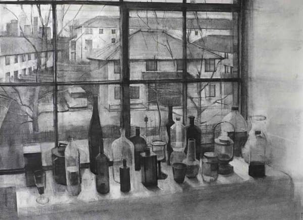 The Bowyer Drawing Prize: "Study for Bottles and Buildings" by Jason Line