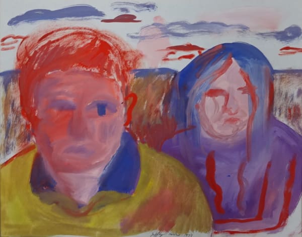 Couple In Landscape Gouache On Paper 260 X 330 Mm 1973