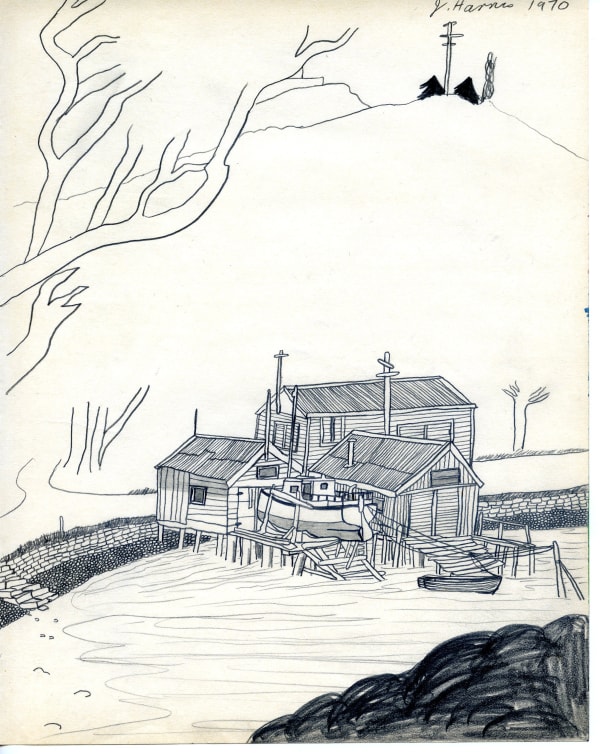 Port Chalmers Graphite On Paper 255 X 200 Mm 1970