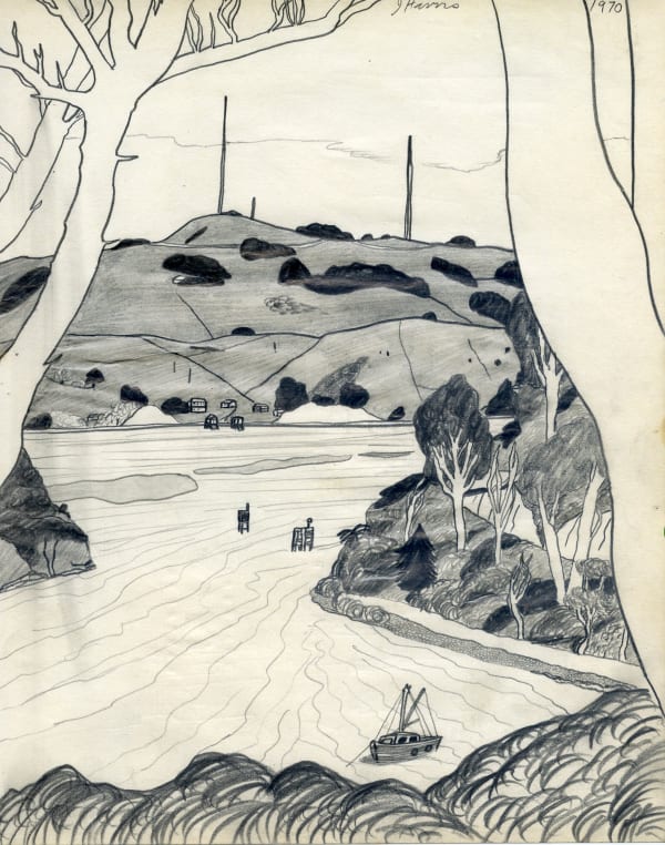 Port Chalmers Ii Graphite On Paper 255 X 200 Mm 1970