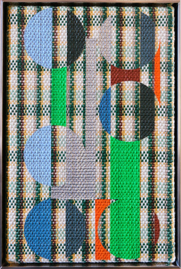 Tia Ansell Daphne 2022 Acrylic On Cotton Handmade Weaving In Aluminium Frame 33X22X6